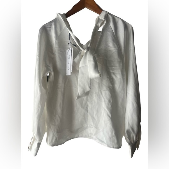 ZARA Flowy Collar Satin Effect Shirt NWT - Picture 8 of 8